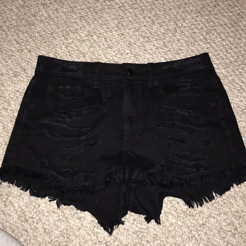 Black Jean Shorts
